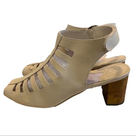 Johnson and Murphy shoes gladiator style suede leather sandal heels size 7.5 - Picture 4 of 8